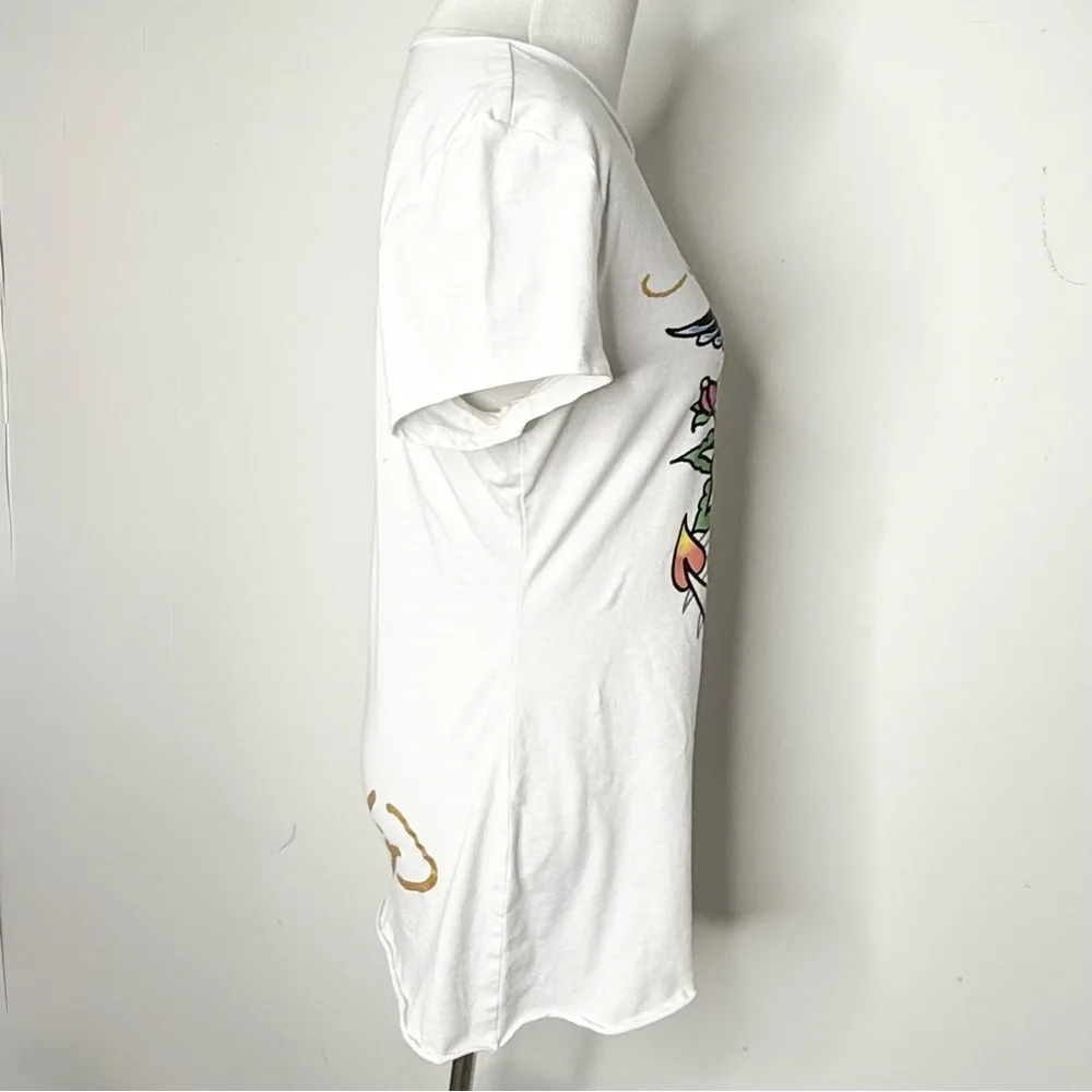 Ed Hardy Vintage Women's White Graphic Mini Dress y2k - Picture 4 of 9